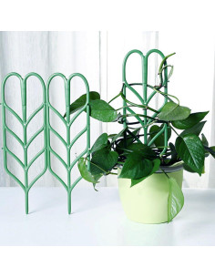 Trellis de Jardín Aniann en Forma de Hoja - Soporte para Plantas Trepadoras (Paquete de 6) 2