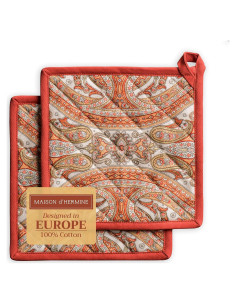 Juego de Agarraderas Maison d'Hermine 20x20 cm Algodón 2 Pzas