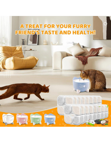 16 Filtros de Agua Catit PIXI para Gatos - Triple Filtración