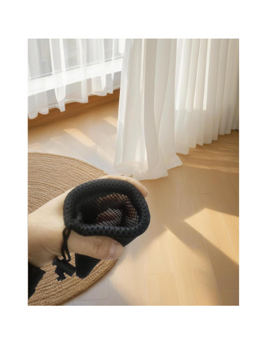 Bolsa de Cuerda de Malla de Nylon QLXHBOT 5Pcs 13x9cm Negra