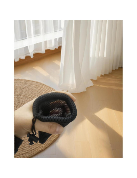 Bolsa de Cuerda de Malla de Nylon QLXHBOT 5Pcs 13x9cm Negra