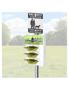 Dispensador de bolsas para excrementos DITKOK de metal 600 bolsas