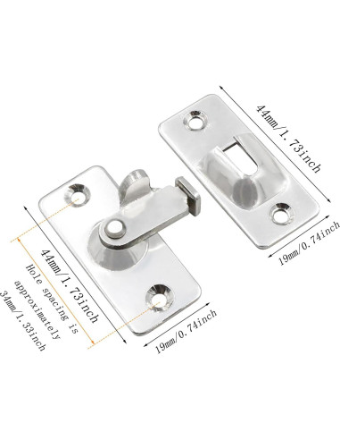 Cierre deslizante 90 acero inoxidable 304 CTWHA mini