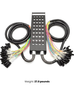 Cable Divisor 32 Canales XLR Seismic Audio 2 Troncos 4.57 m 2