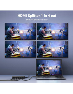 Divisor HDMI 1 en 4 UGREEN 4K@60Hz 18Gbps EDID HDCP 2