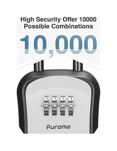 Caja de Seguridad para Llaves Puroma Gris, Código Mecánico 4 Dígitos 2