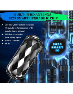 Antena de TV Digital YinSheepq7 2700 Millas Interior/Exterior 2