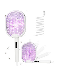 Raqueta Eléctrica para Mosquitos WOCVRYY DWP 4000V Batería 1800mAh