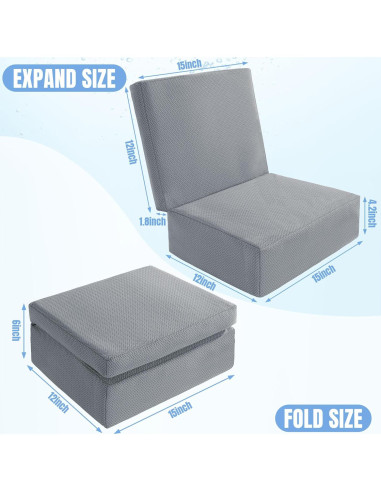 Asiento Elevador Plegable MABOZOO para Jacuzzi Gris