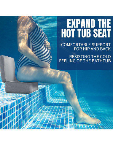 Asiento Elevador Plegable MABOZOO para Jacuzzi Gris