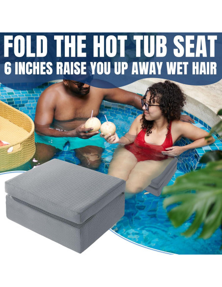 Asiento Elevador Plegable MABOZOO para Jacuzzi Gris