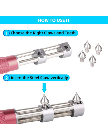 Abridor de Fondo de Reloj HAODA 2 Mandíbulas 60mm