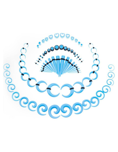 Kit de Estiramiento de Orejas 84 PCS Acrílico 14G-00G