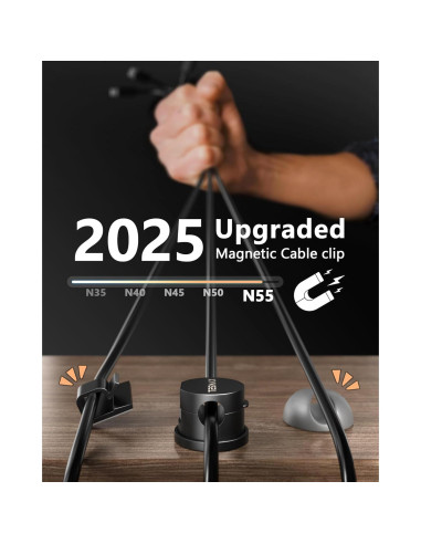 Clips Magnéticos para Cables Tesmax 360 - Organizador 6 Pack