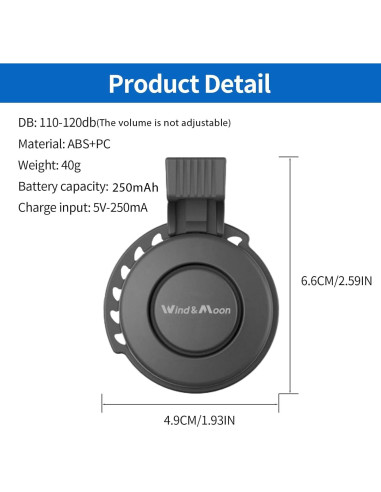 Bocina Eléctrica para Bicicleta YOUNGFLY 120db USB Impermeable