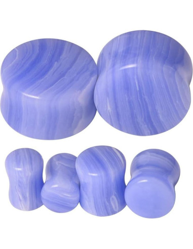 Tapones de Oído de Piedra Natural Qmcandy 10 Pares 00g