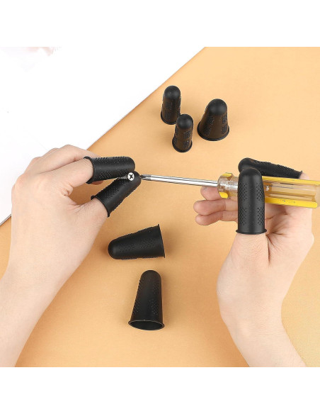 Protectores de Dedos de Silicona Styquenzer - 12 Piezas 3 Tamaños