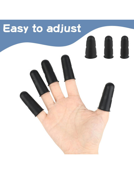 Protectores de Dedos de Silicona Styquenzer - 12 Piezas 3 Tamaños