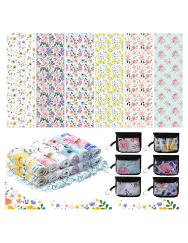 Toallas Enfriadoras R CABALLO Flores de Verano - 6 Piezas 102x30 cm