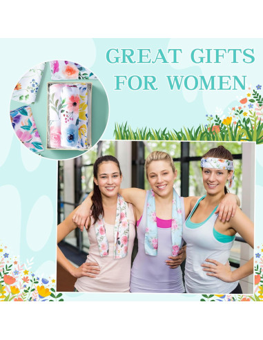 Toallas Enfriadoras R CABALLO Flores de Verano - 6 Piezas 102x30 cm