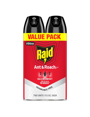 Raid Asesino de Hormigas y Cucarachas 495 g - Spray Sin Fragancia