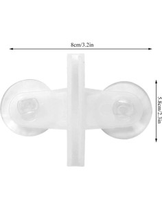 Separador de Acuario con Ventosa Bnafes 8 Piezas Transparente 2