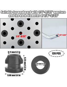 Bloques de Gancho para Tablero de Clavos AccEncyc 120 Pcs 2