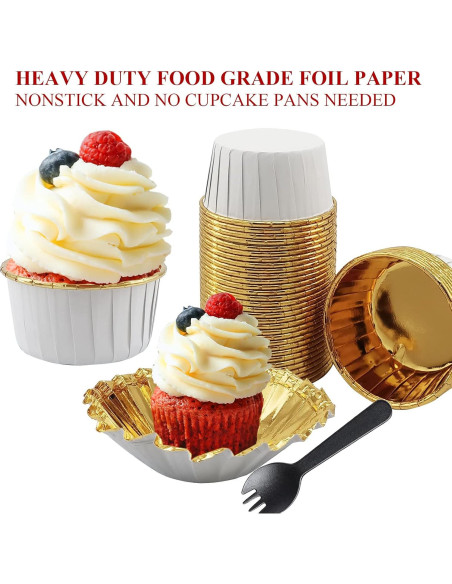 Pack de 100 Tazas de Cupcake Desechables LNYZQUS 150ml