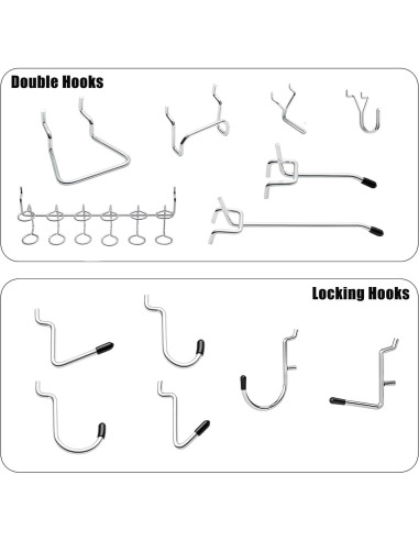 Bloques de Gancho para Tablero de Clavos AccEncyc 120 Pcs