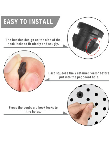 Bloques de Gancho para Tablero de Clavos AccEncyc 120 Pcs