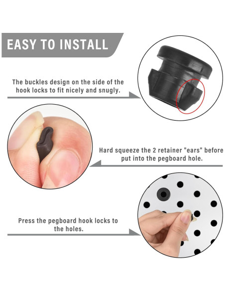 Bloques de Gancho para Tablero de Clavos AccEncyc 120 Pcs