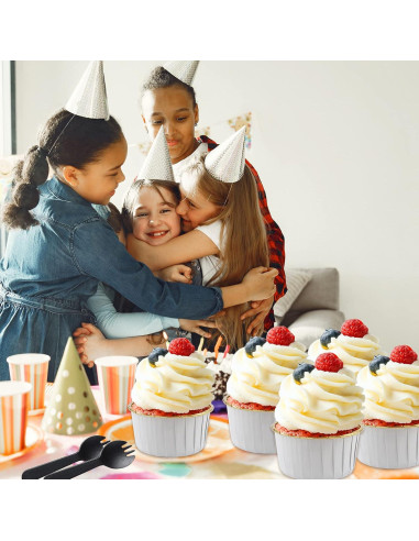 Pack de 100 Tazas de Cupcake Desechables LNYZQUS 150ml