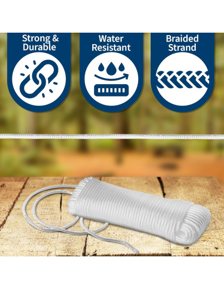 Cuerda de Nylon Trenzada MeasuPro 3/16" x 30.48m Multiusos
