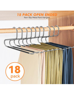 Perchas Metálicas Antideslizantes Hodola 18 Paquete Ahorra Espacio 2