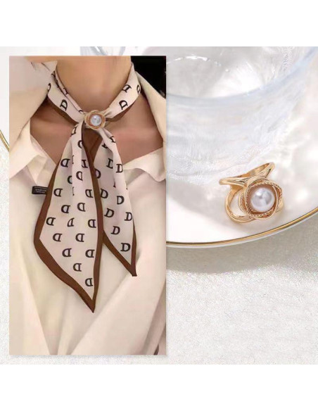 Broche de Perlas Falsas para Bufanda y Suéter - Clip Elegante Broche de Perlas Falsas para Bufanda y Suéter - Clip Elegante