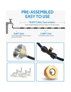 Sistema de Enfriamiento por Nebulización HOMENOTE 8M con 7 Boquillas 2