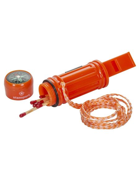 Silbato de Supervivencia 5 en 1 Stansport 622 - Rojo