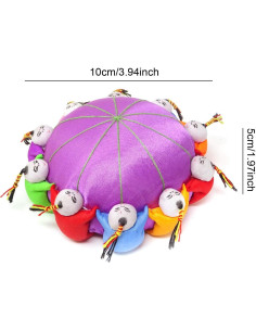 Almohadilla para Agujas Honbay Estilo Chino 10 cm Púrpura 2