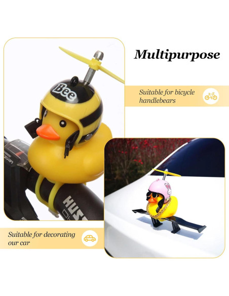 Adornos de Pato de Goma Hautllaif para Bicicleta y Auto