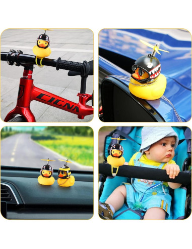 Adornos de Pato de Goma Hautllaif para Bicicleta y Auto