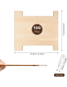 Juego de organizador de cintas Aemygo 200 piezas madera 2