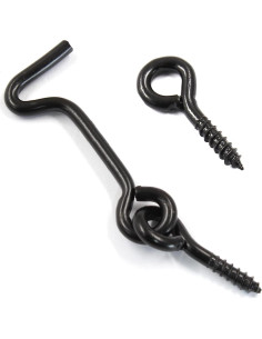 Juego de 5 Ganchos de Cabina Uenhoy 63mm Metal Negro 2