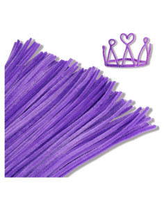 Limpiapipas Chenille Giwrmu 100 Piezas Púrpura para Manualidades