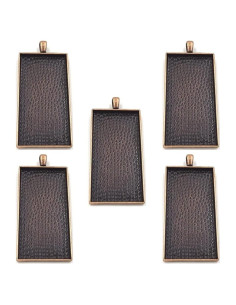 10 Bandejas Colgantes Bezel 25x50mm Cobre Antiguo DIY