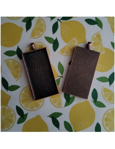 10 Bandejas Colgantes Bezel 25x50mm Cobre Antiguo DIY 2