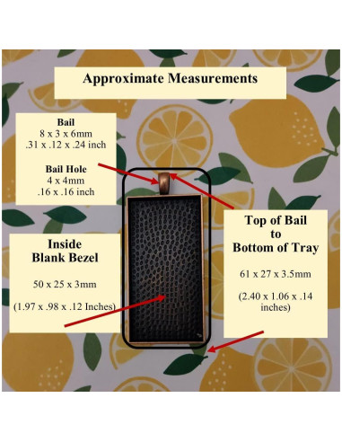 10 Bandejas Colgantes Bezel 25x50mm Cobre Antiguo DIY