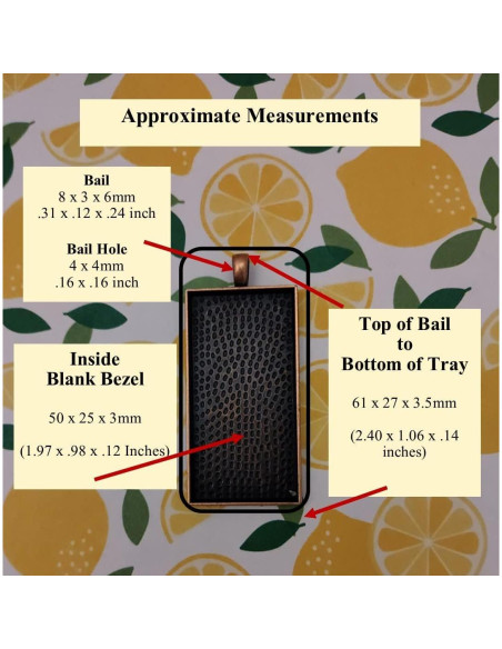 10 Bandejas Colgantes Bezel 25x50mm Cobre Antiguo DIY