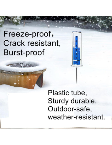 Cilindro de Pluviómetro de Reemplazo HZENGART 21cm 2pcs