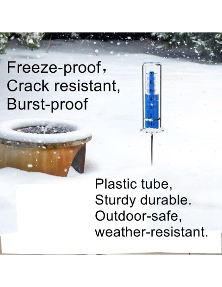 Cilindro de Pluviómetro de Reemplazo HZENGART 21cm 2pcs