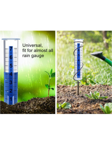 Cilindro de Pluviómetro de Reemplazo HZENGART 21cm 2pcs